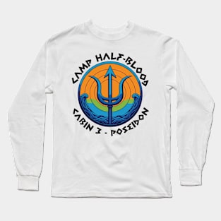 Cabin 3 Poseidon - CAMP half-blood V6 Long Sleeve T-Shirt